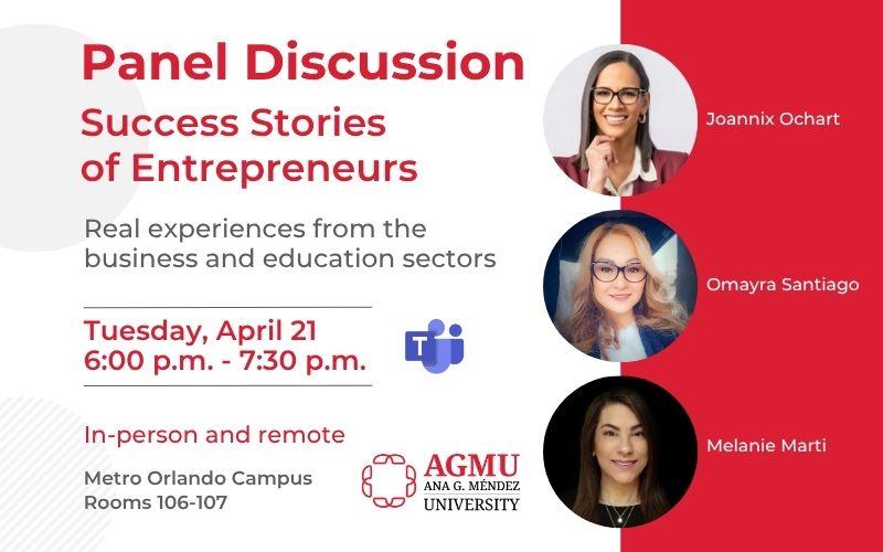 promoción panel de discución- emprendedores - ingles