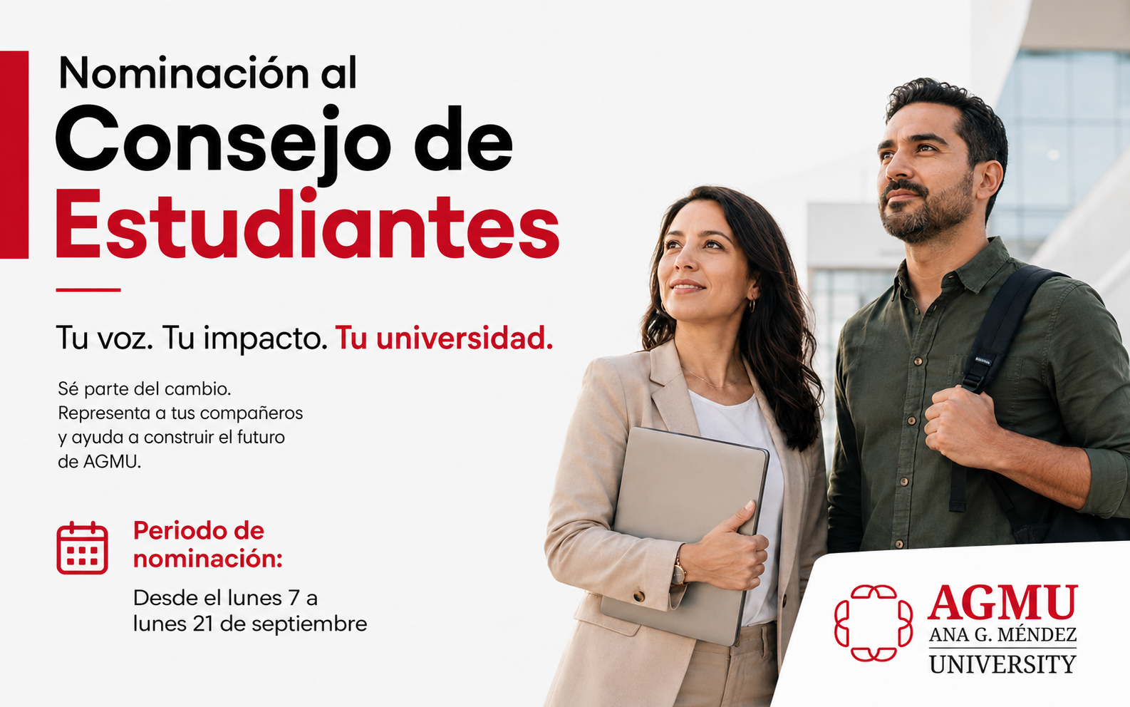 personas mirando, info:Tu voz. Tu impacto. Tu universidad. nominación: Desde el lunes 7 a lunes 21 de septiembre